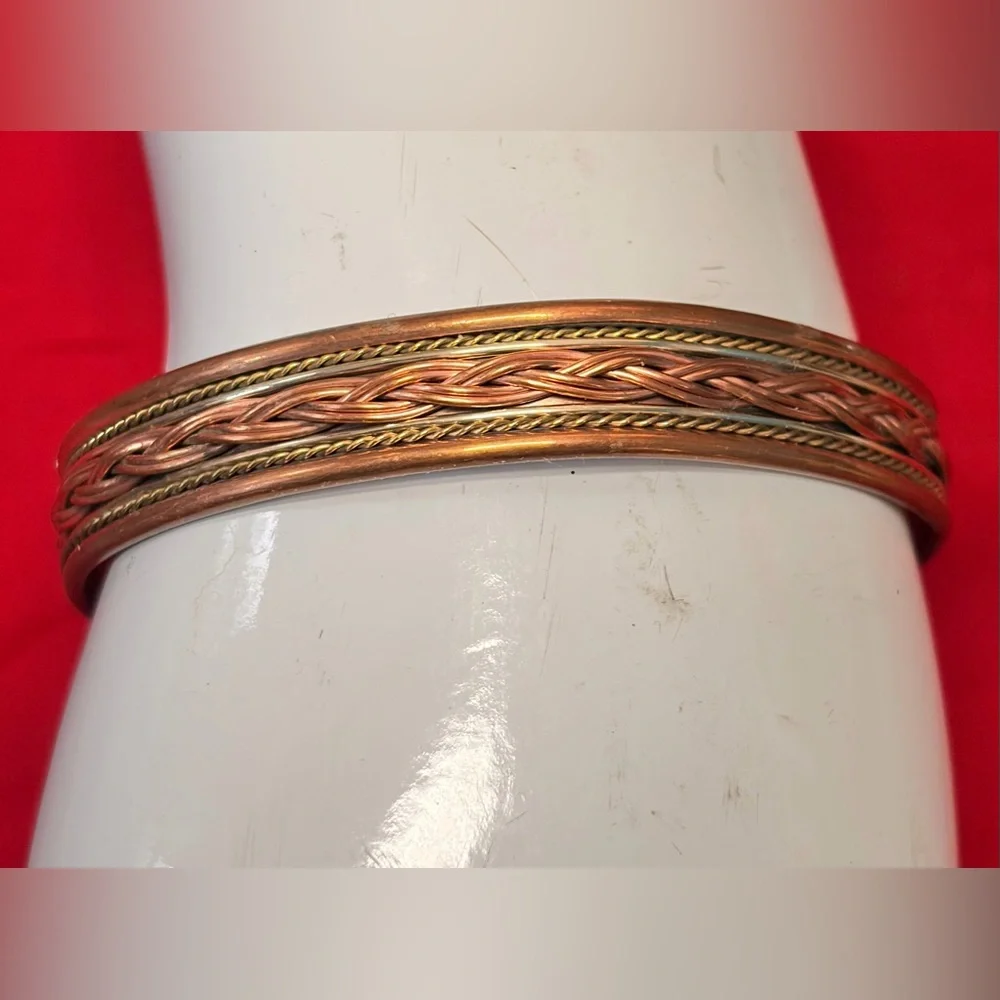 vintage brass & copper cuff bracelet